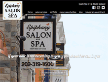 Tablet Screenshot of epiphanysalonandspa.com